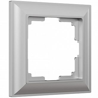 W0012206 Рамка на 1 пост Fiore, серебряный Werkel, 4690389160295
