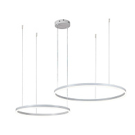 Подвесной светильник 1200*800*140/1240 мм, 2*LED 105W 3000-5700K белый Indigo Galass V000029L, 14001/2P White