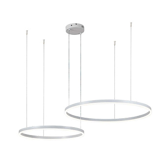 Подвесной светильник 1200*800*140/1240 мм, 2*LED 105W 3000-5700K белый Indigo Galass V000029L, 14001/2P White