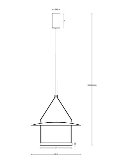 Подвесной светильник 60*60*315 см, LED, 30W, 3000К, Maytoni Ambience MOD280PL-L30B3K черный