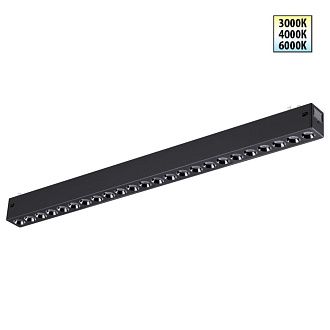 Cветильник  43,6*2,5*3 см, 1*LED*24W, 3000/4000/6000K, Novotech VECTOR PORT 359932, черный,