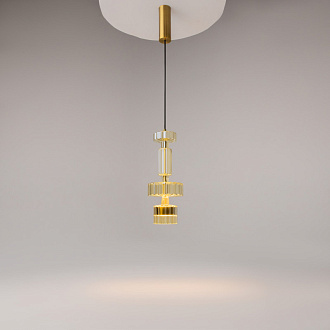 Подвесной светильник 15*15*360 см LED, 12W, 3000К, Maytoni LEVEL MOD253PL-L18BS3K2 латунный