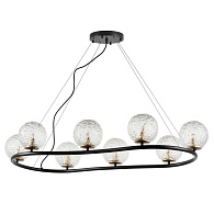 Люстра подвесная 115*6 14 см, 8*G9*48W, Черный матовый Lightstar Bari 815287