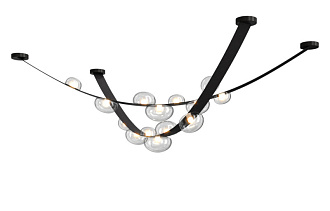 Светильник 35W, 304 см , 3000K Crystal Lux BOSQUE SP7 L3000 BLACK/TRANSPARENT Черный