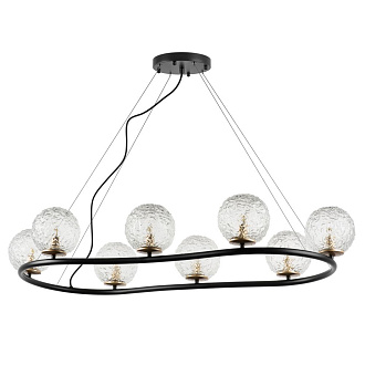 Люстра подвесная 115*6 14 см, 8*G9*48W, Черный матовый Lightstar Bari 815287