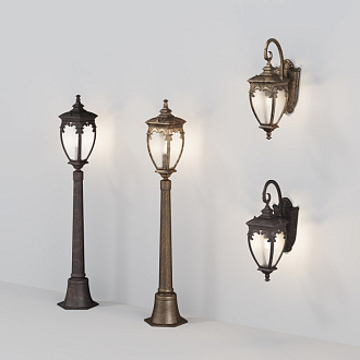 Светильник 48 см, Maytoni Fleur O414WL-01GB, черный с золотом