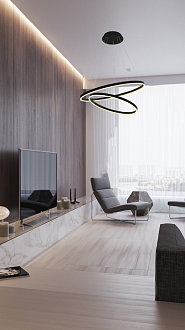 Светильник 80 см, 87W, 4000К Kink Light ТОР 08220,19A(4000K) черный