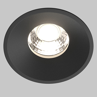 Встраиваемый светильник 8*8*6 см, LED, 12W, 4000К, Maytoni Technical ROUND DL058-12W4K-B черный
