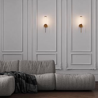 Бра 6*10*47 см, *LED, 5W, 3000 Eurosvet Stark 50387 LED, латунь