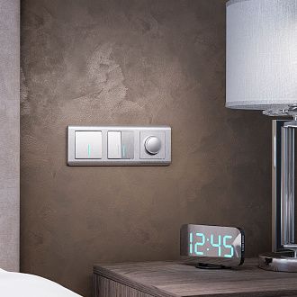 W1142009 Диммер, cеребряный рифленый Werkel, 4690389159664