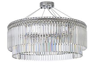 Люстра подвесная *80*30 см, Led лента*LED*88W, 3000/6000K, Arti Lampadari Ovindoli Gold Ovindoli L 1.5.80.101 N, Никель