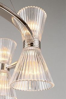 Подвесная люстра 65*70-160 см, 12*E14, 40W, Aployt Elinor APL.801.13.12, хром