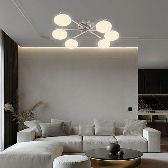 Светильник 87 см, 72W, 7560 Lm, 3000-5500K, 20-26 м2 Citilux ATMAN SMART CL226A161 RGB LED, матовый хром