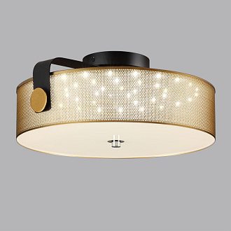 Потолочный светильник 38*15 см, 1*LED Lumion DRUMY 6597/40L черный, античная латунь