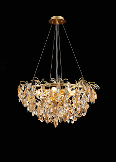 Люстра Ø600 x H300 (1200), мм, 10*40W (400W), GOLD (Золото) NewRgy Z86-ф600*H300 GOLD