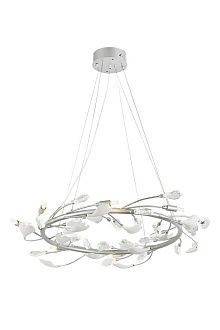 Люстра Ø800 x H160, мм, 8 x 7W+LED 24 x 1.5W(36W) 4000K, CHROME (Хром) NewRgy 9020-D800SL CHROME