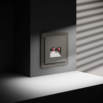 Розетка акустическая встраиваемая Voltum S70 4-местная, шелк пластик Soft touch VLS060304