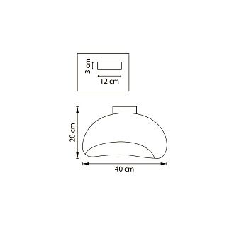 Светильник 40*28*20 см, 1*E27*12W, Lightstar Sigma 611646, Белый