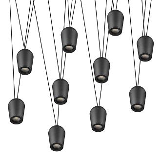 Подвесной светильник *5*10 см, 10*LED*5W, 4000K, Loft It Blackout 10357/10, Черный