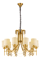 Люстра Ø880 x H600(1800), мм, 10*40W (400W), BRASS(Латунь) NewRgy 8697/10LT BRASS
