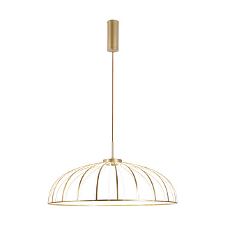 Подвесная люстра 80*195 см, 70W, Favourite Vertex 4286-8P Матовая латунь и белый акрил