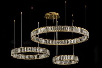 Подвесной светильник ** см, Led лента*LED*152W, 3200/6000K, Dio D`arte Caneva Caneva L 1.5.80+60+40.100 G, золотой