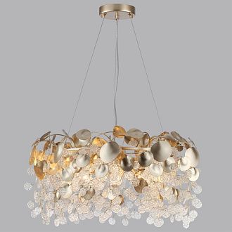 Люстра *60*63,5-133,5 см, 8*E14*40W, Odeon Light COINS 5104/8, золотистый/стекло