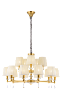 Люстра Ø890 x H500(1500), мм, 15*40W (600W), BRASS(Латунь) NewRgy 8902/10+5LT BRASS