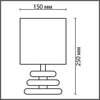 Настольная лампа 25 см, 1*E14*40W, Lumion Latza 8126/1T, коричневый; бежевый; белый