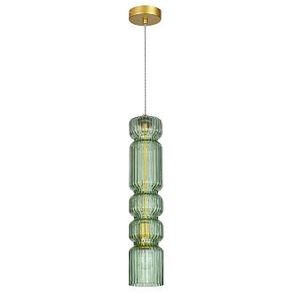 Подвесной светильник 10 см, Indigo Grazia 11070/1P Green V000429, золото
