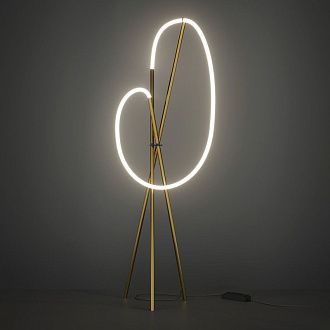 Торшер с диммером 45*45*162 см, LED*36W, 3000K, Maytoni Crochet MOD369FL-L36BS3K, черный