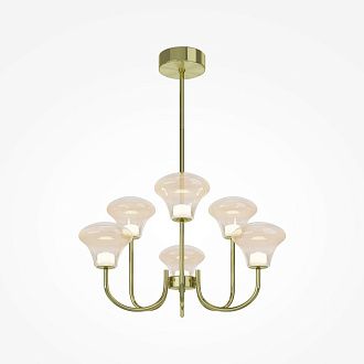 Подвесной светильник 65*47,5-77,5 см, *LED*20W, 3000K, Maytoni Dynasty MOD402PL-L20BS3K, Латунь
