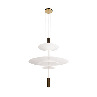 Подвесной светильник 68*83 см, 3*GU5.3*20W  LOFT IT Skylar 10244/C Brass латунь
