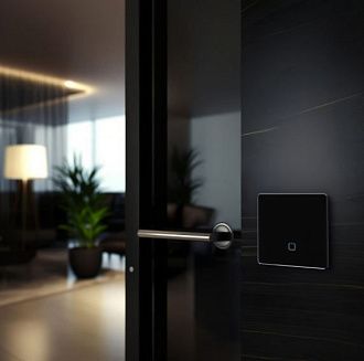 Радиовыключатель сенсорный HiTE PRO SN-R1 (черный, закругленные углы) HPSW-SNR1-BL