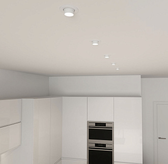 Светильник встраиваемый 9*9*5,1 см, вр 7,5 см, 1*GU5.3*15W, Denkirs Rond DK3120-WH, белый