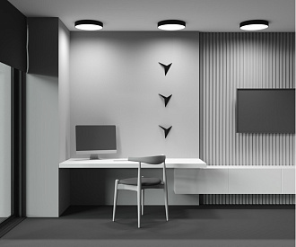 Накладной светильник 40*40*6 см, LED, 45W, 3000К, Maytoni Technical Zon C032CL-45W3K-RD-B черный