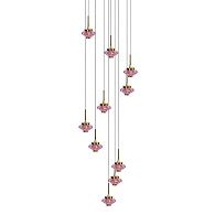 Подвес 36*36*130 см, 10*LED*28W, 3000K Gerhort G52145/10BRS PK, Бронза