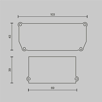 Заглушка декоративная Maytoni ALM012EC-SC-W для профиля ALM-9940-SC
