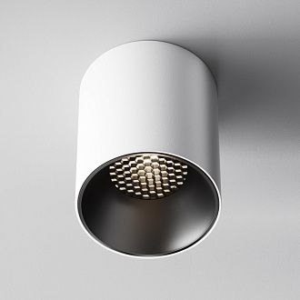 Накладной светильник 7,5*7,5*9 см,  LED, 12W, 4000К, Maytoni Technical Alfa LED C064CL-12W4K-RD-WB белый