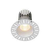 Встраиваемый светильник 10 см, 15W, 3000K, Maytoni Technical Dip DL121-15W-3K-TRS-W, белый