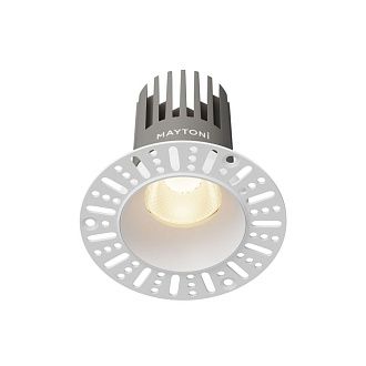 Встраиваемый светильник 10 см, 15W, 3000K, Maytoni Technical Dip DL121-15W-3K-TRS-W, белый