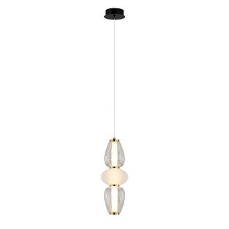 Подвес 16*16*200 см, 3*LED*12W, 3000K Gerhort G52158C/3BK BRS+WT+CL, Черный
