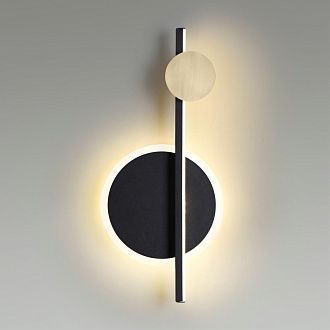 Бра 38 см, 17W, 3000K, Lumion Chita 5608/17WL, черный-бронза