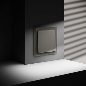 Выключатель встраиваемый Voltum S70 одноклавишный 10А, шелк пластик Soft touch VLS010104