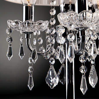 Настольная лампа с абажуром Eurosvet Allata 2045/3T хром/белый настольная лампа