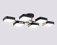Люстра светодиодная на штанге 85*43*14- см, **W, 3000-6000K, Ambrella Light Comfort FL4887, черный, дерево