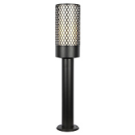 Уличный светильник Favourite Barrel 3020-1T, L120*W120*H650, каркас чёрного цвета, внутренний плафон из белого матового стекла, IP44