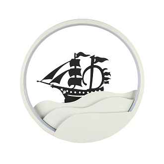 Бра 28*7*28 см, LED 18W, 3000 / 6500К, Белый, Черный LED4U L7399-280 WH