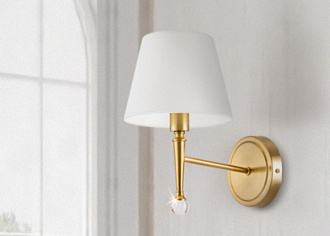 Светильник 29 см, Freya Rosemary FR5190WL-01BS1, латунь