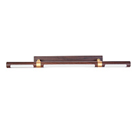 Бра Favourite Cuero 4111-1W, D90*W700*H80, каркас светильника с поворотным механизмом выполнен из металла, окрашенного под темное дерево, которое благородно сочетается с креплениями в цвете мат